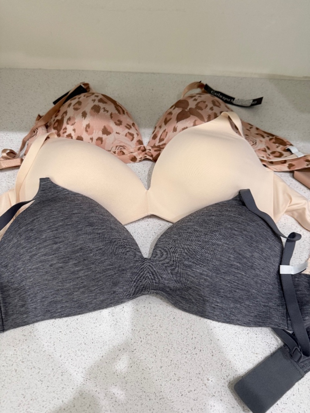 Bra bundle. 36C. 3 pairs. New. Never worn. Lightly lined.